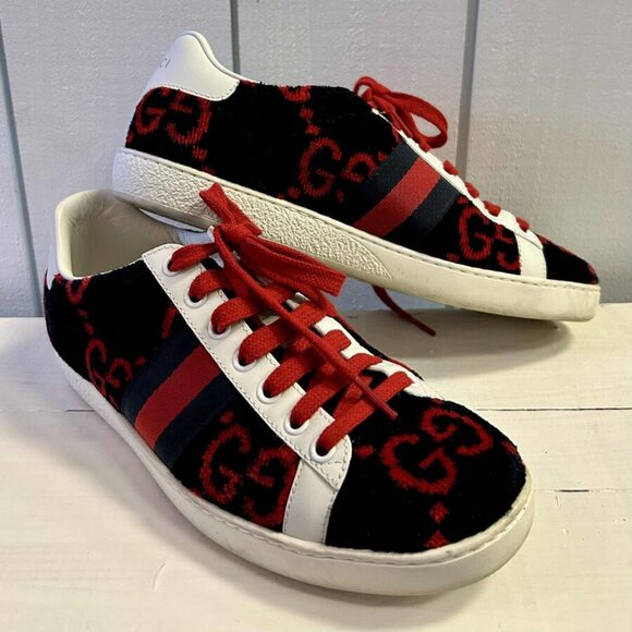 Gucci Ace Velvet GG Sneakers (Retails for $400) - Size 36.5 - Picture 1 of 6